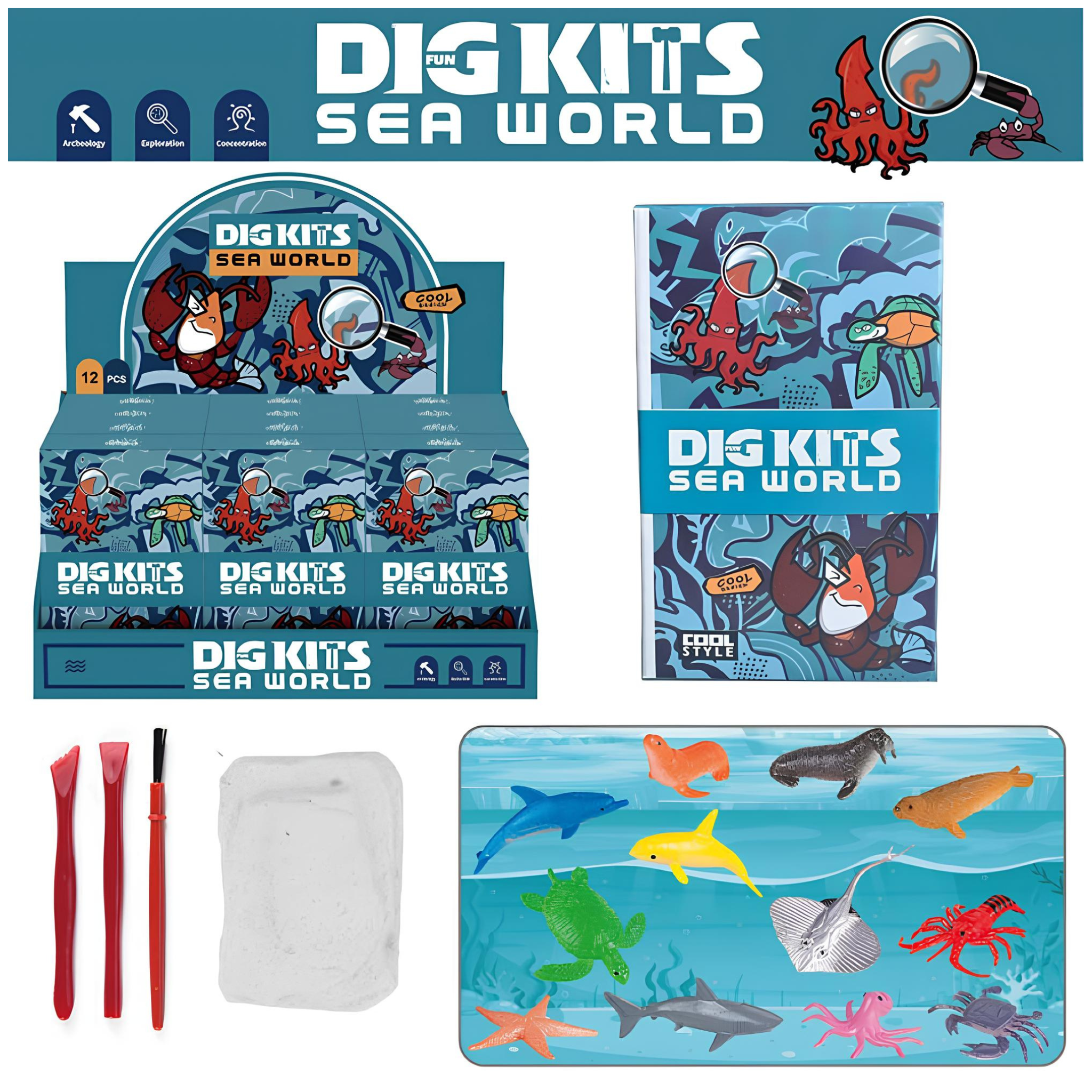 Sea World Dig Kits - PoundToys