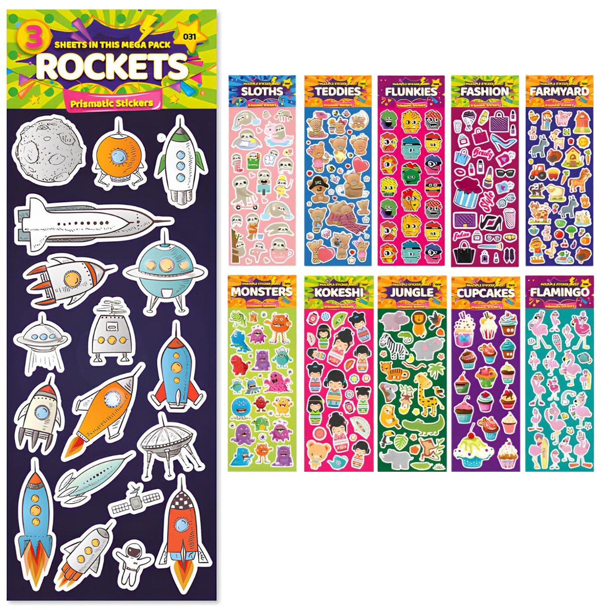 Sticker Sheets Prismatic 3 Pack - PoundToys