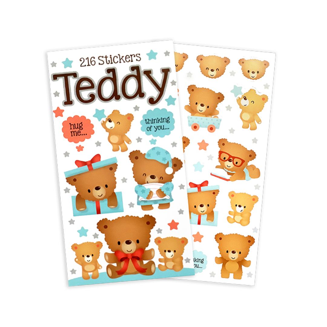 Teddy Sticker Sheet Book (216 stickers) - PoundToys