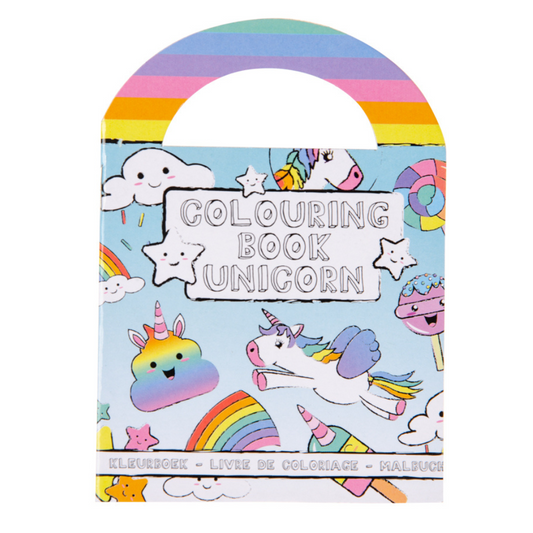 Unicorn Colouring Book with Stickers 13 x 9.5cm - PoundToys