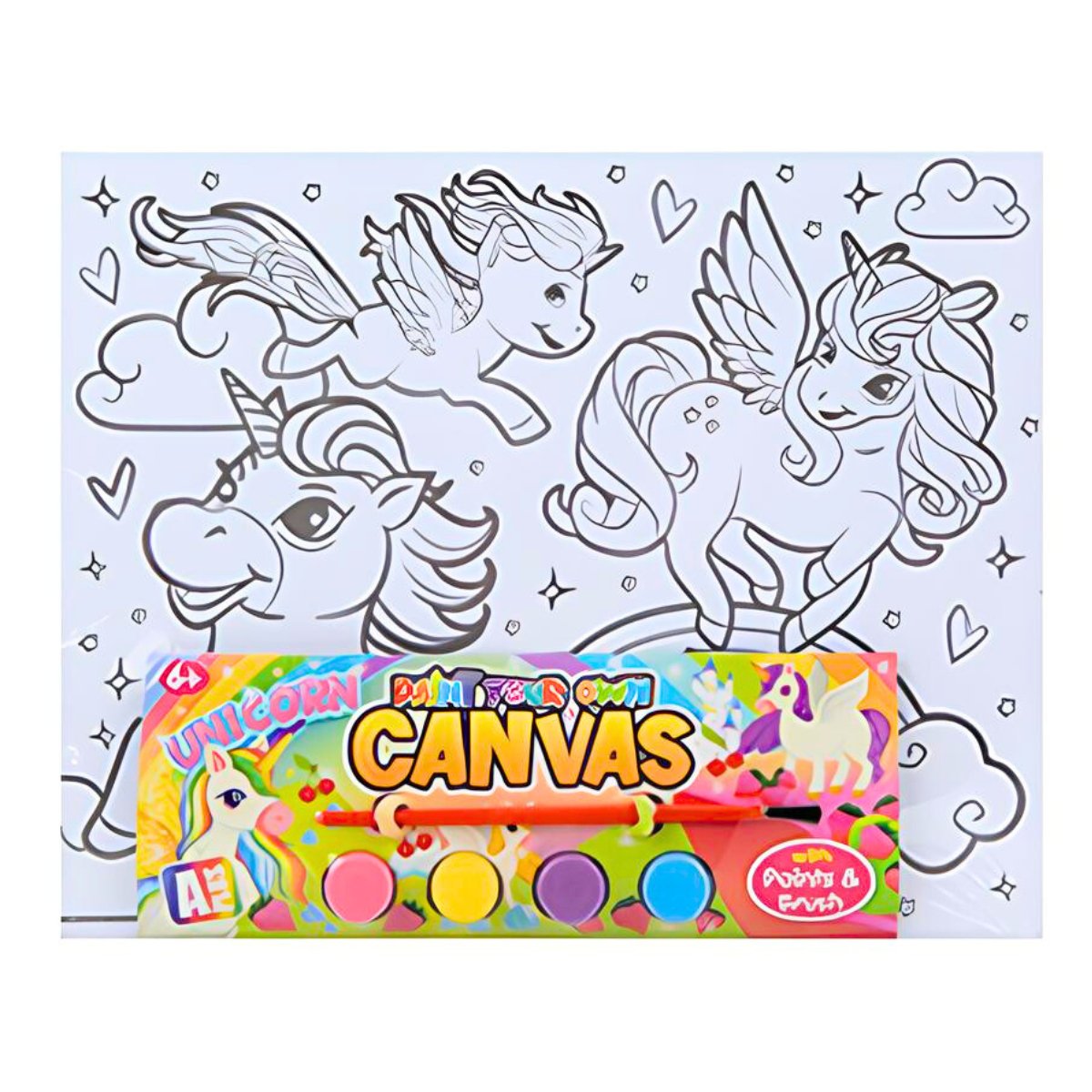 Unicorn Paint Your Own Canvas Board - PoundToys