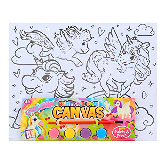 Unicorn Paint Your Own Canvas Board - PoundToys