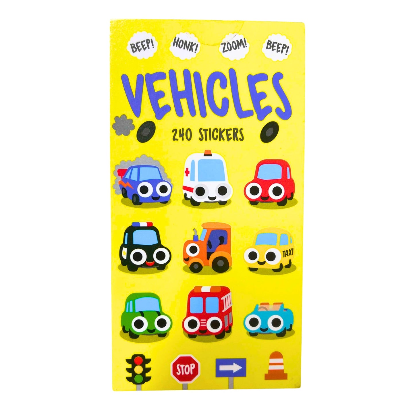 Vehicles Mini Sticker Book (240 Stickers - 12 Sheets) - PoundToys