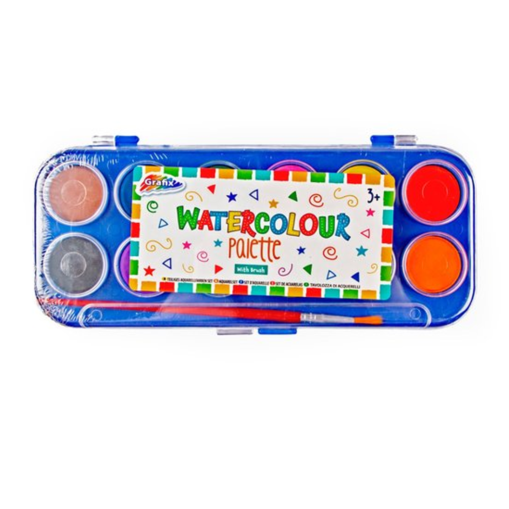 Watercolour Palette With Brush - PoundToys