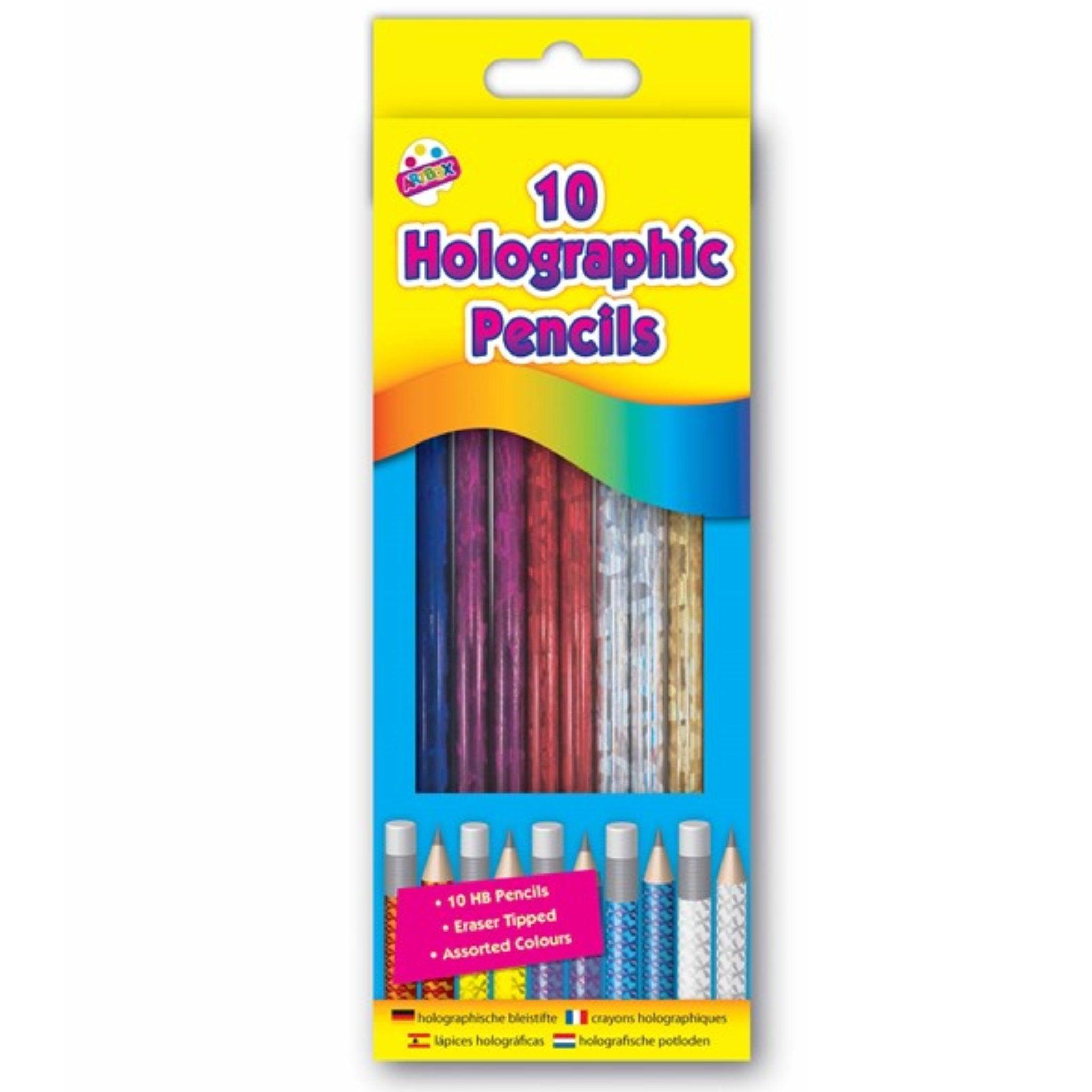 10 Pack Holographic Pencils - PoundToys