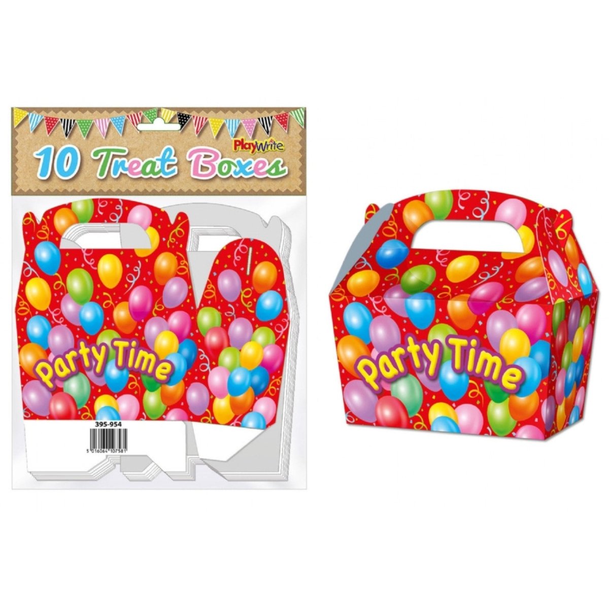 10 Pack Of Party Time Treat Boxes - PoundToys