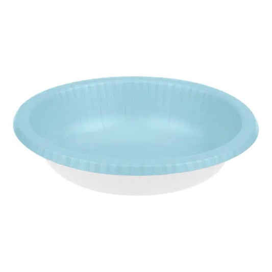 16 Pack Baby Blue Party Bowls - PoundToys