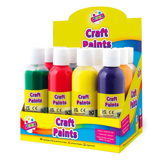 200ml Craft Paints (6 Colours) - PoundToys