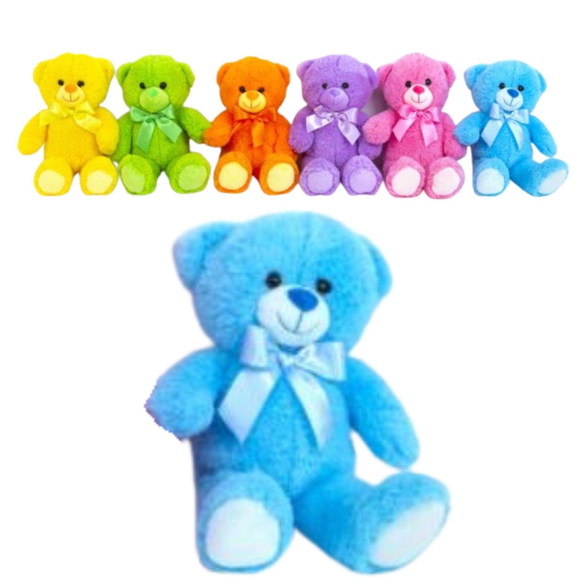 20cm Sitting Neon Bears - PoundToys