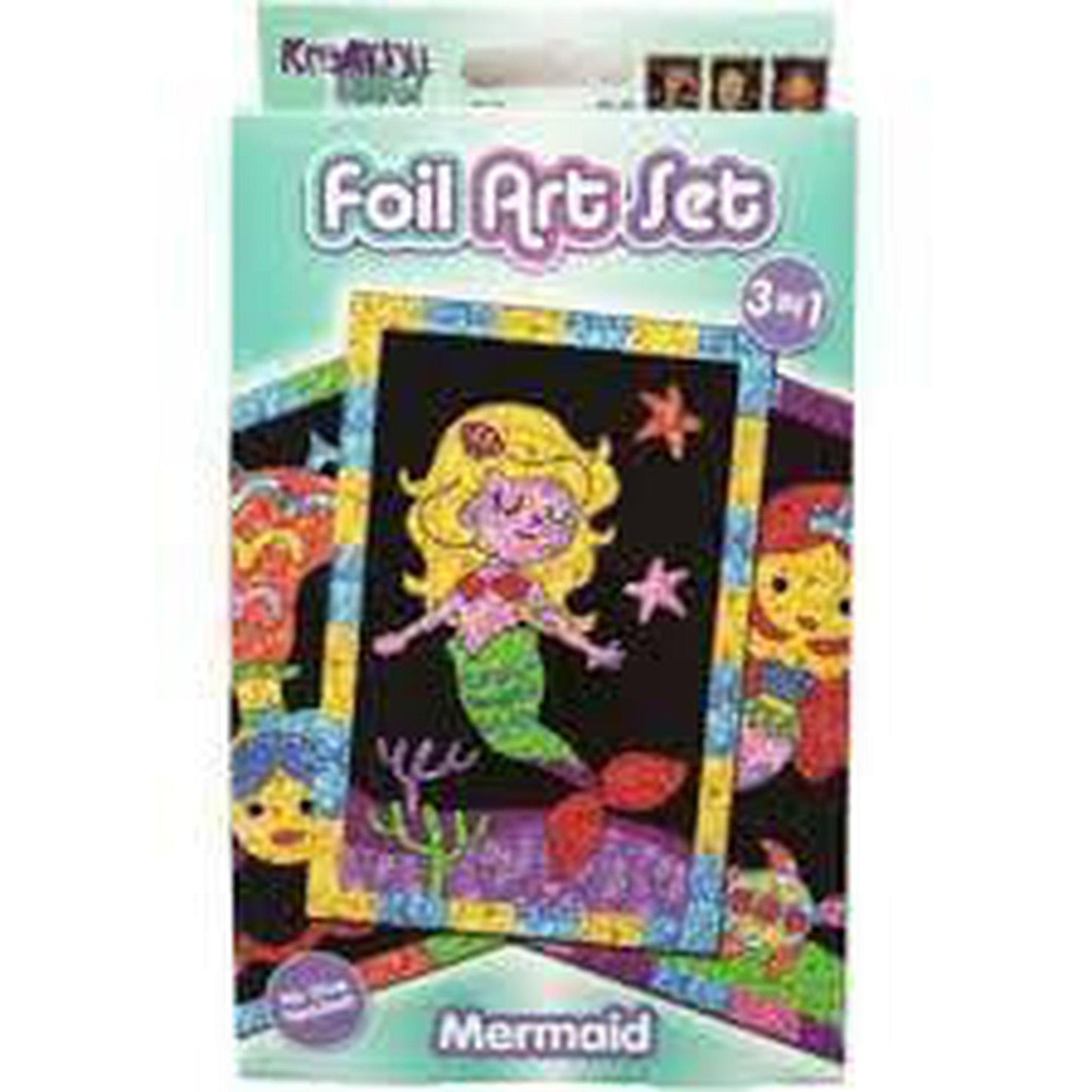 3 Pack Mermaid Foil Art Craft kit - PoundToys