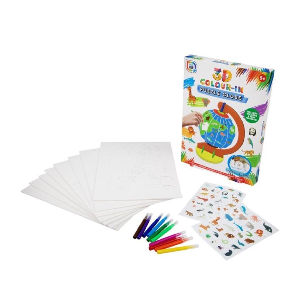 3D Colour In Puzzle Globe - PoundToys