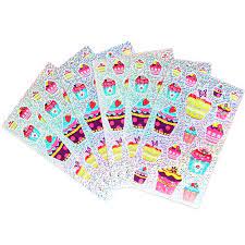 4 Pack Cupcake Holographic Stickers - PoundToys