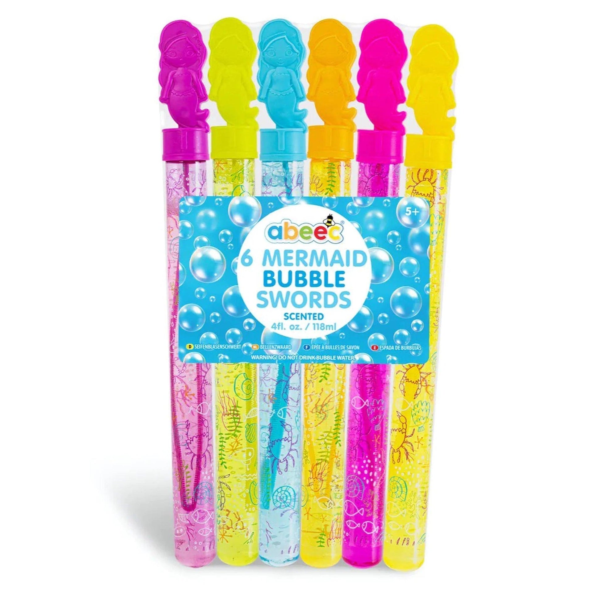 5 Pack Large Scented Mermaid Bubble Wands - PoundToys