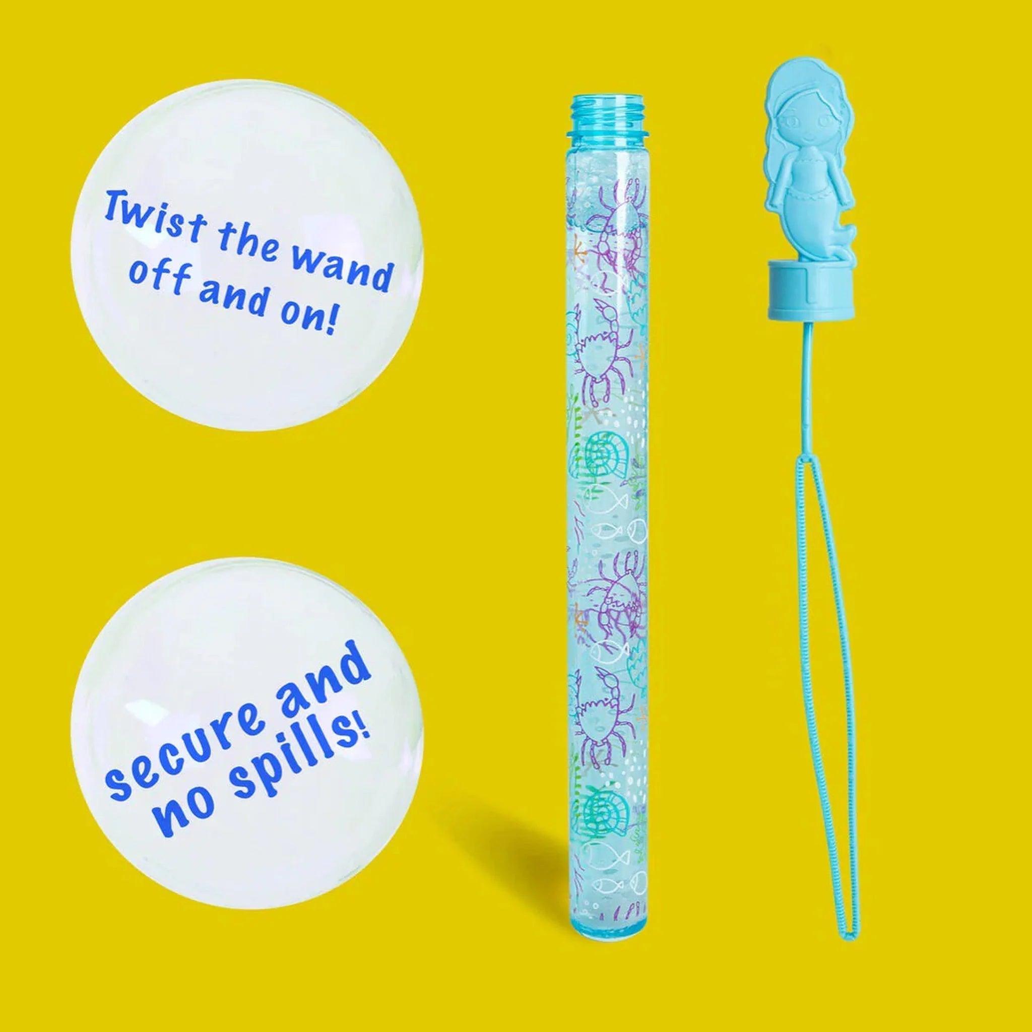 5 Pack Large Scented Mermaid Bubble Wands - PoundToys