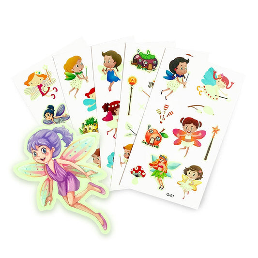 5 x Pack Fairy Glow In The Dark Tattoos - PoundToys