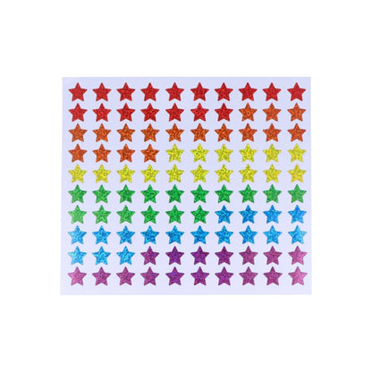 500 Holographic Star Stickers in 6 Assorted Colours – 100pcs per sheet - PoundToys
