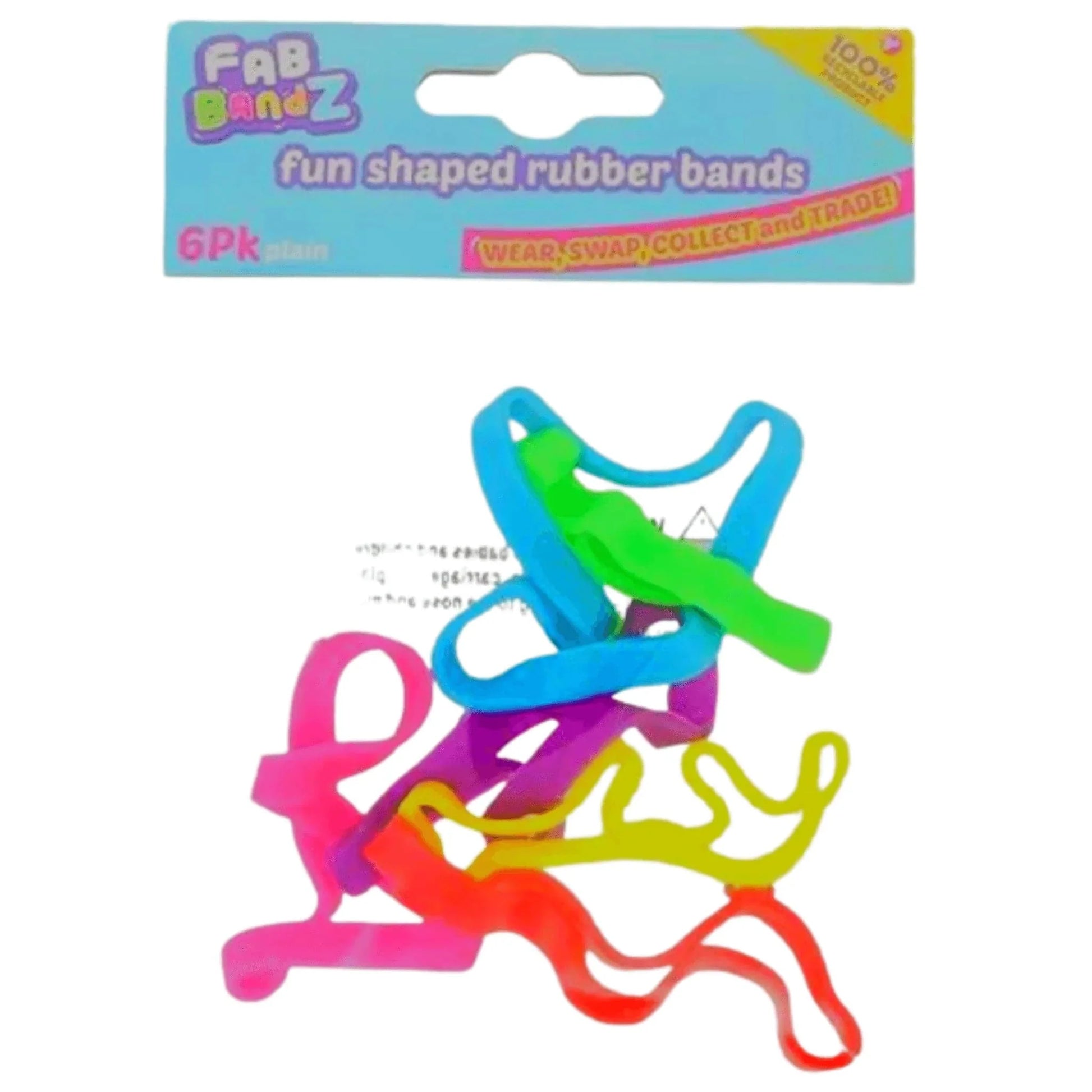 6 Pack Fab Coloured Bands - PoundToys