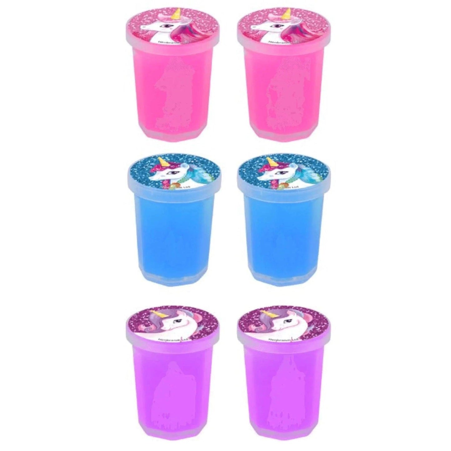 6 Pack Of Unicorn Mini Slime Tubs - PoundToys