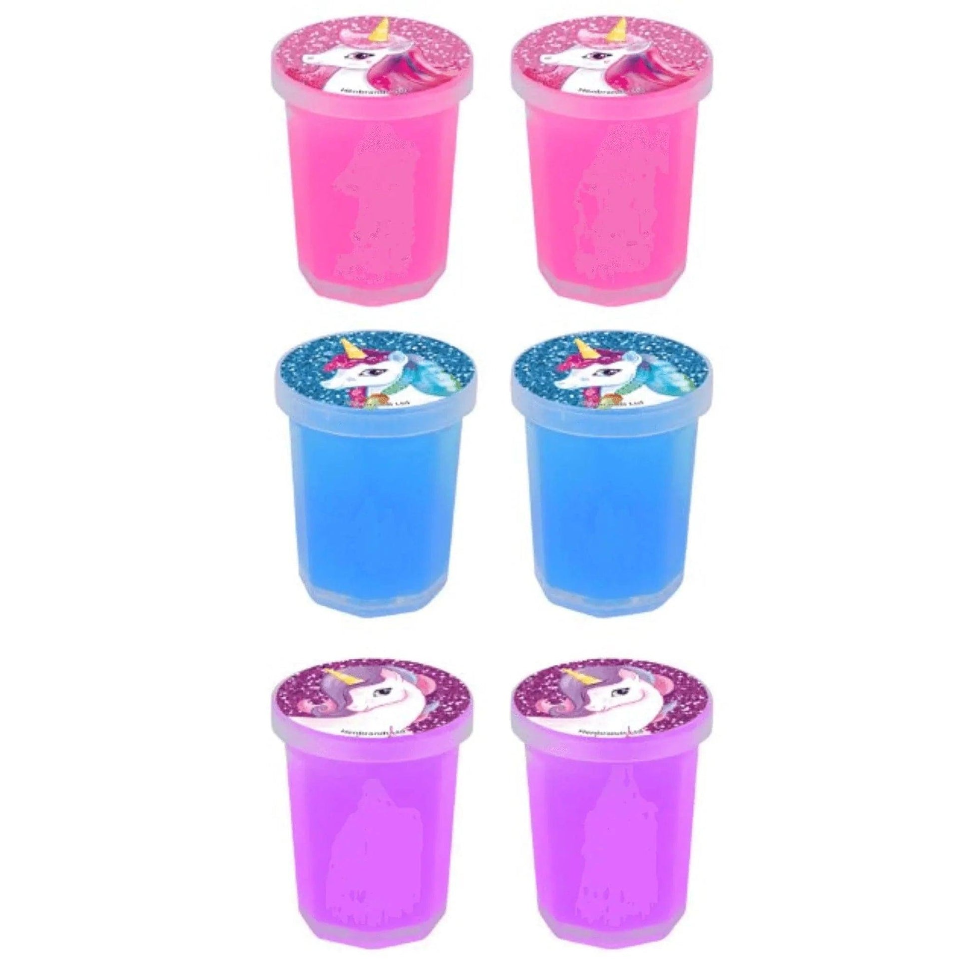 6 Pack Of Unicorn Mini Slime Tubs - PoundToys
