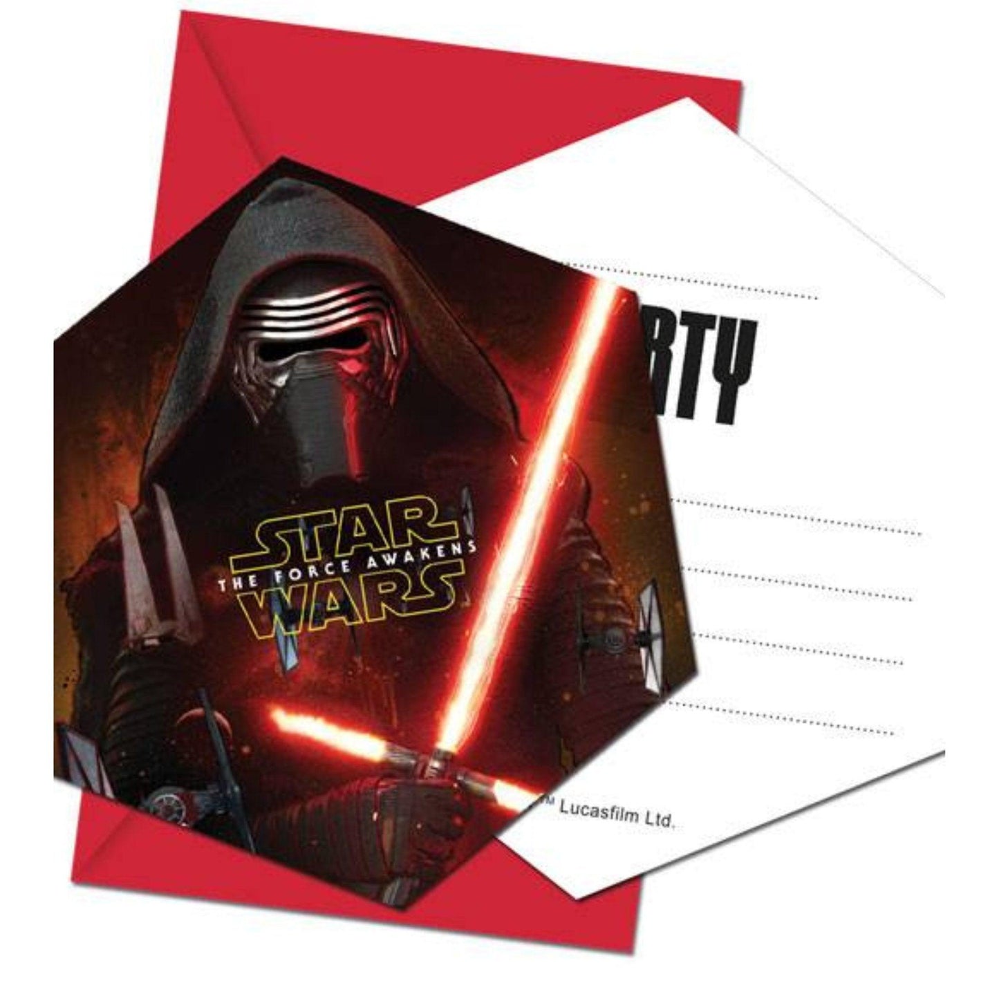 6 Pack Star Wars Party Invites - PoundToys