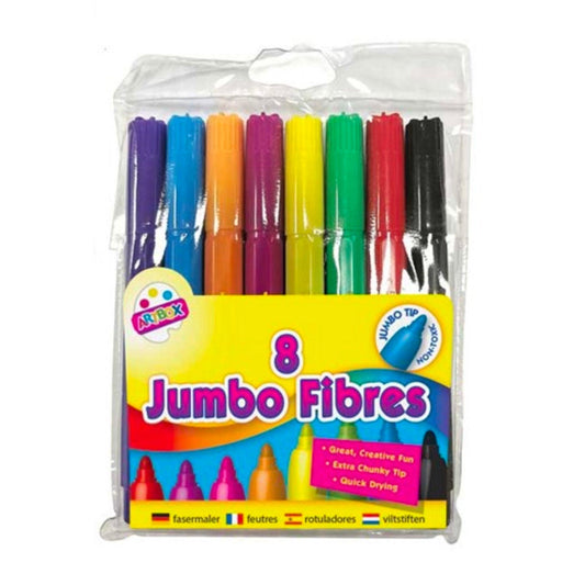 8 Jumbo Fibre Pens - PoundToys