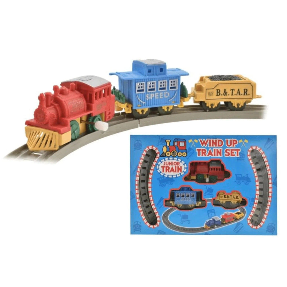 8pc Wind Up Plastic Train Set - PoundToys