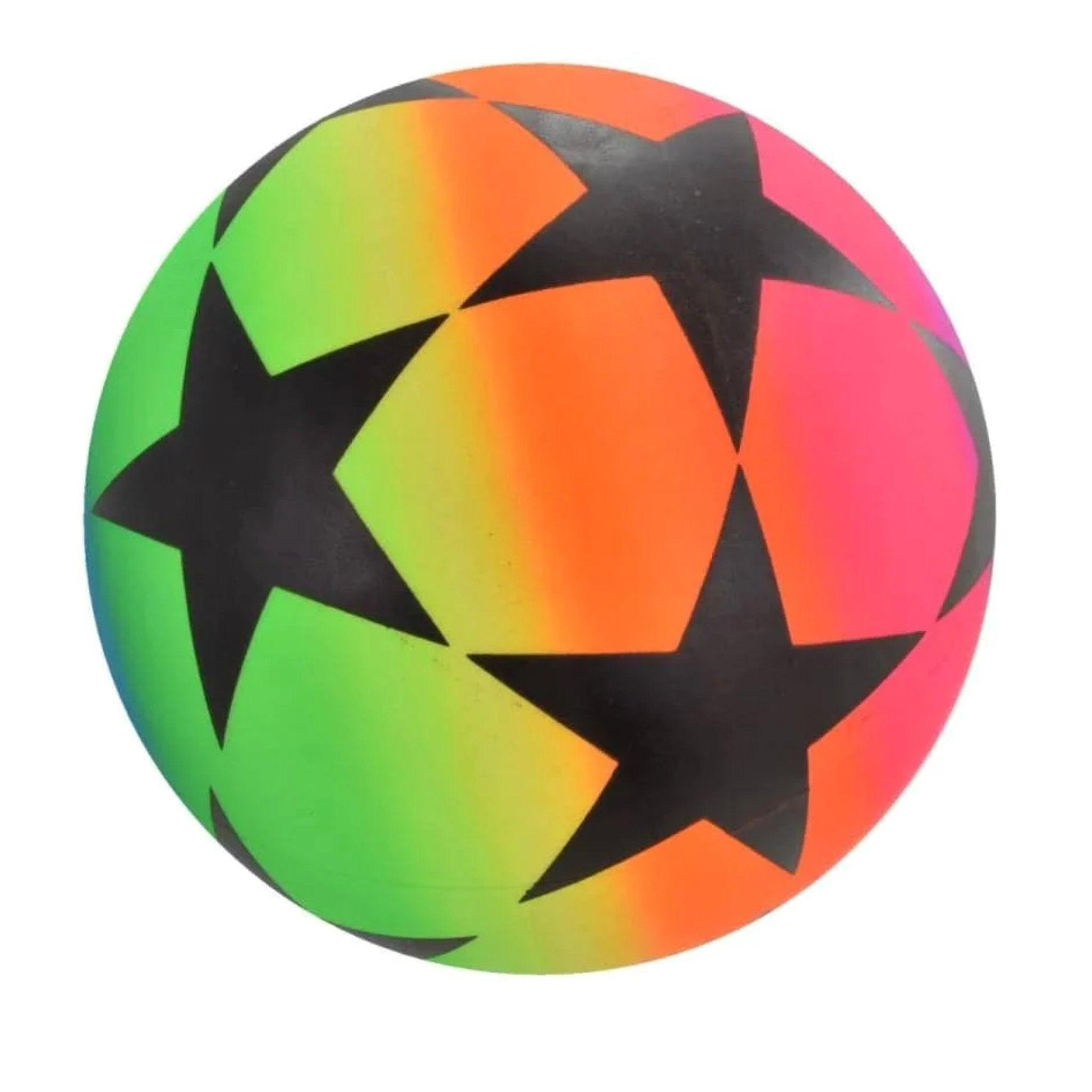 9 inch Large Stars Neon Ball - PoundToys