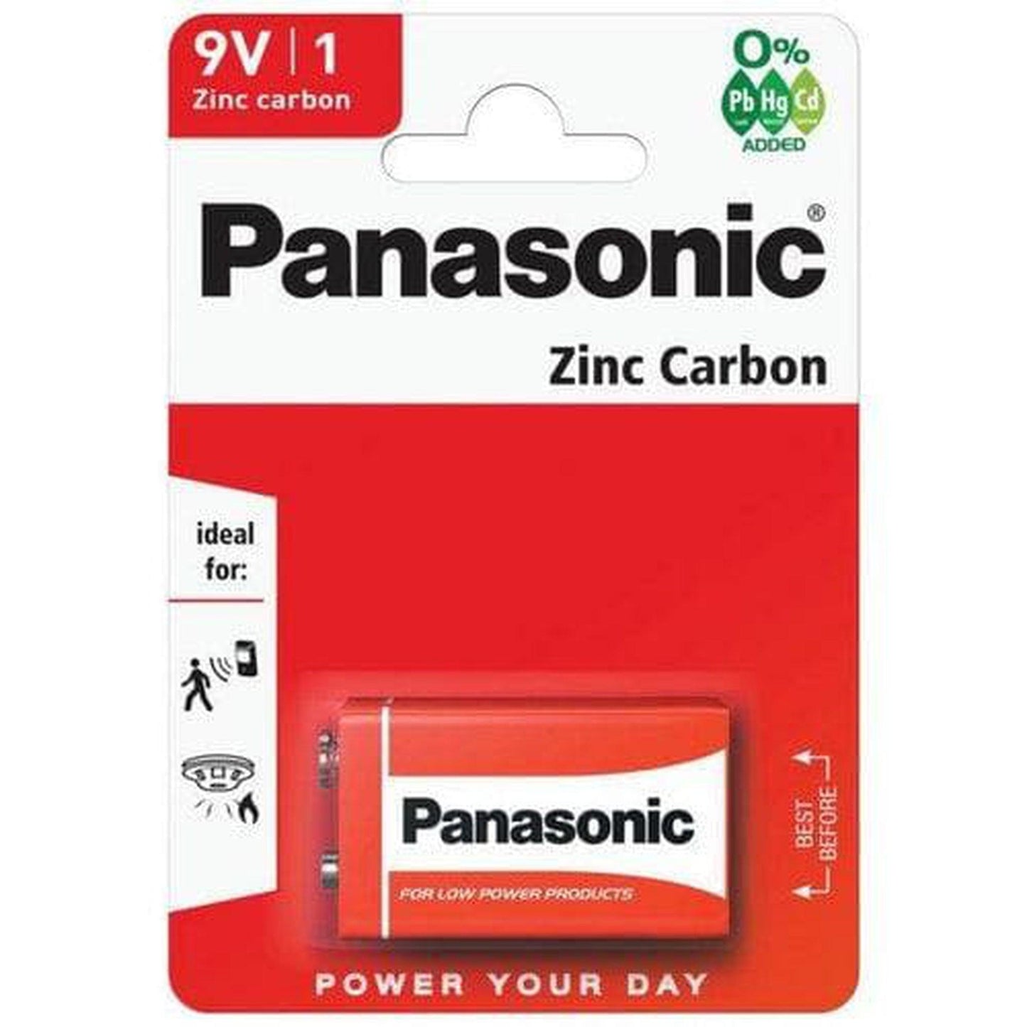 9V Panasonic Zinc Carbon 9 Volt battery - PoundToys