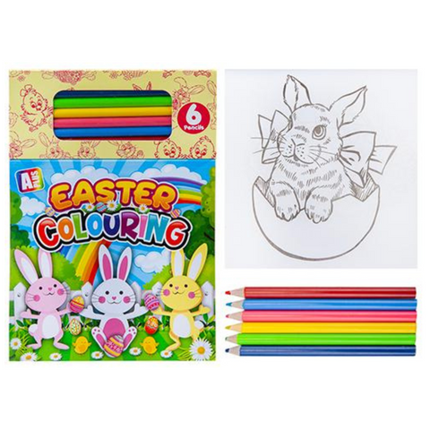 Easter Colouring Book Set With 6 Pencils