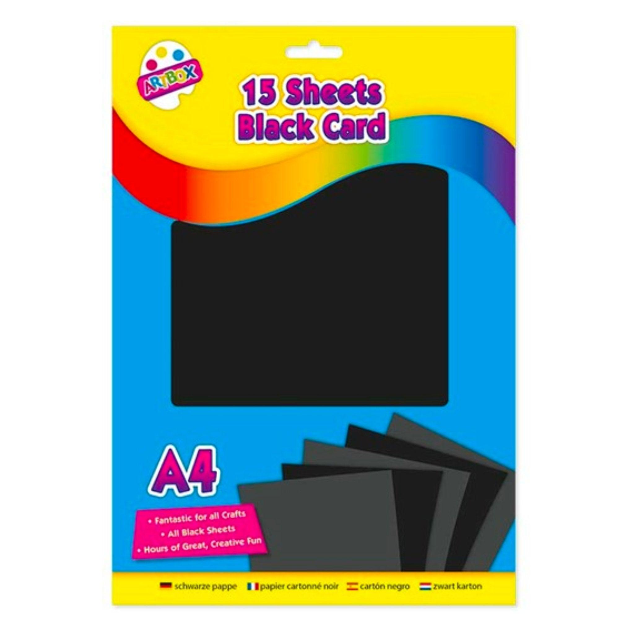 A4 Black Activity Card Sheets (15 Pieces) - PoundToys