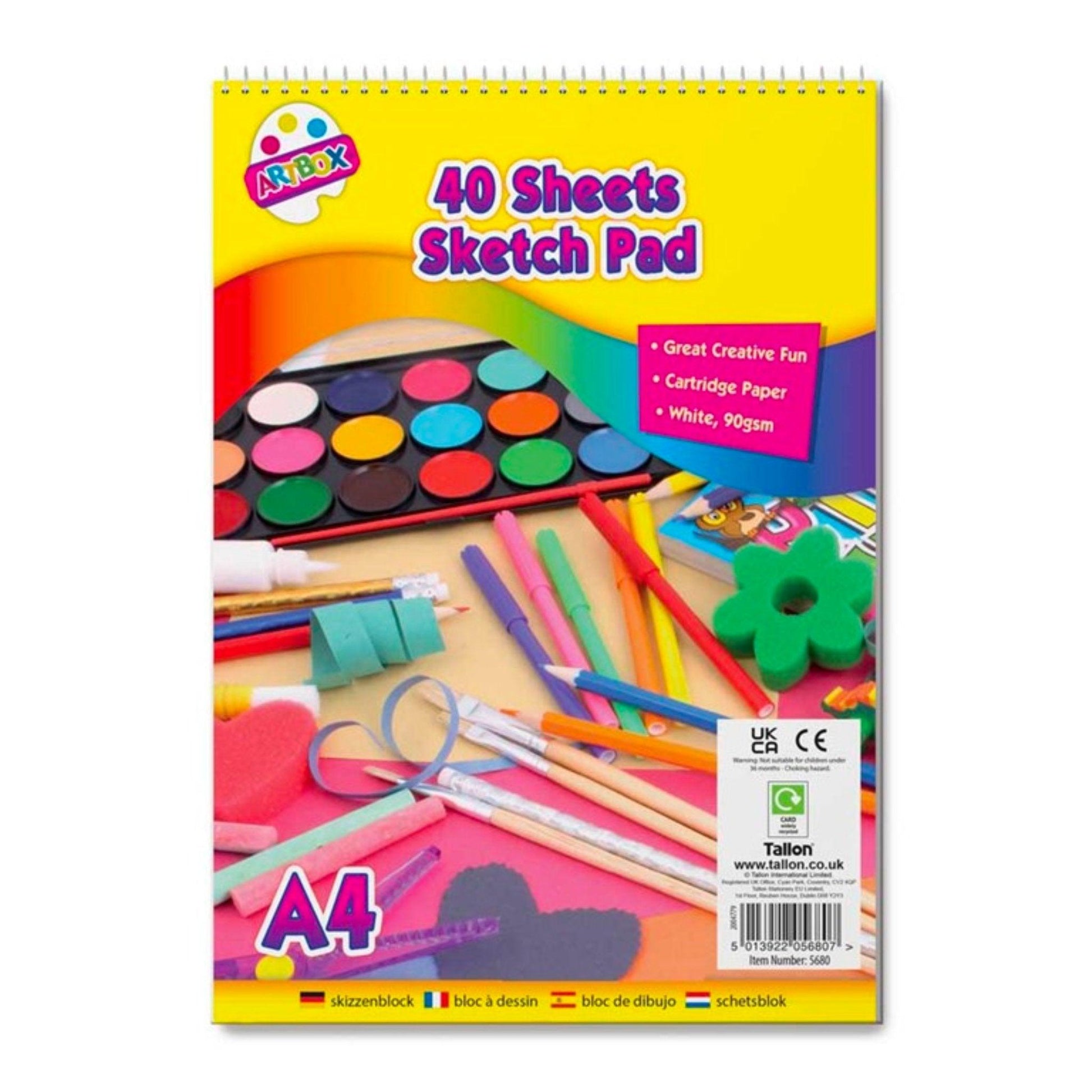 A4 Spiral Sketch Pad (40 Sheets) - PoundToys