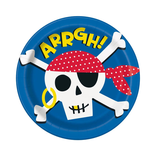 Ahoy Pirate 9" Dinner Plates 8pk - PoundToys