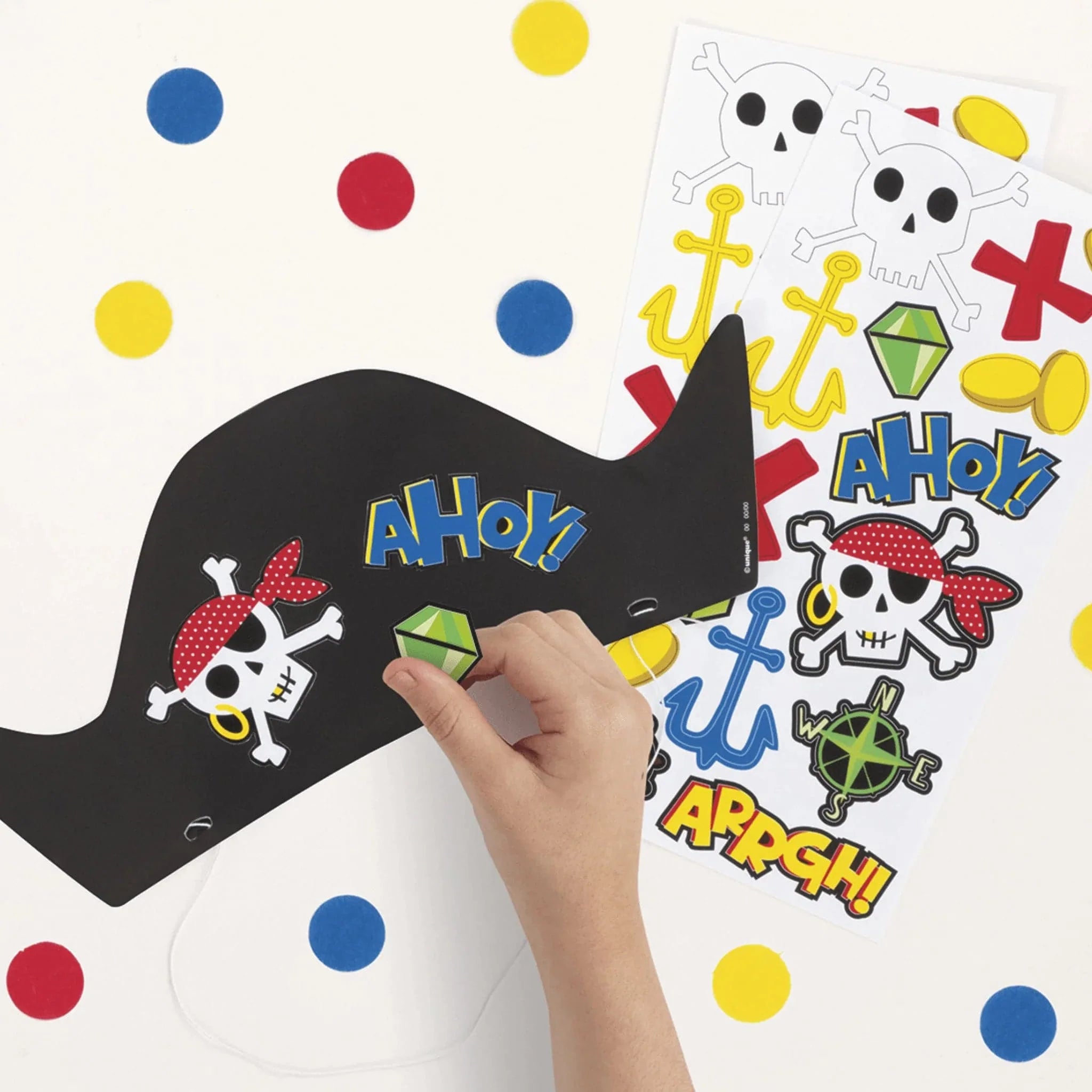 Ahoy Pirate Colouring Table Cover - Kids Party Craft