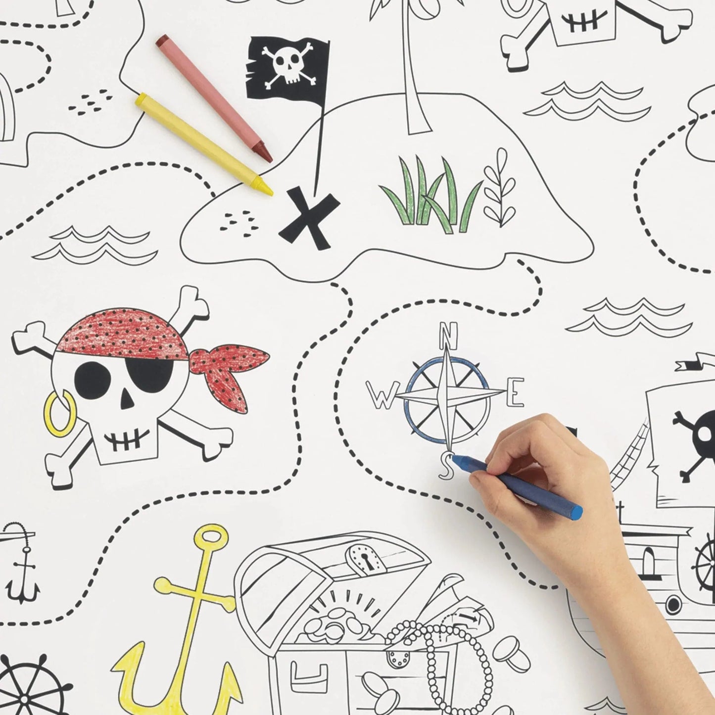 Ahoy Pirate Colouring Table Cover - PoundToys