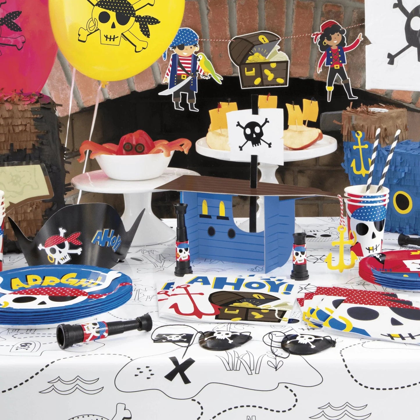 Ahoy Pirate Colouring Table Cover - PoundToys