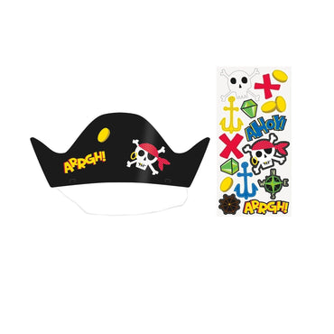 Ahoy Pirate Party Hats 8pk - PoundToys