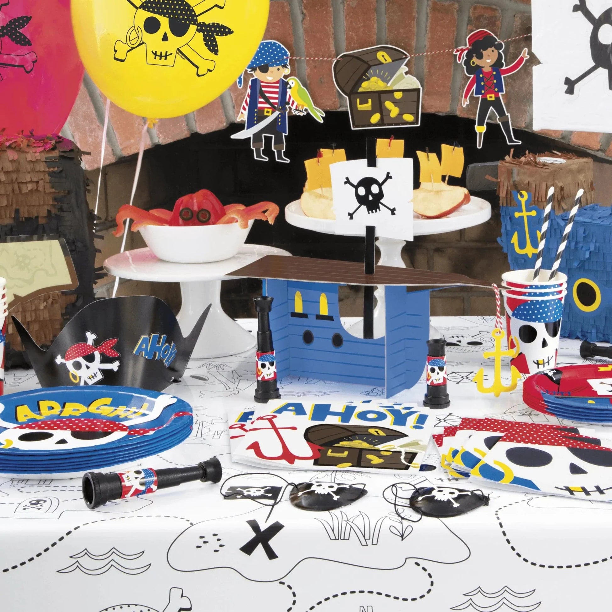 Ahoy Pirate Ship Centrepiece Table Decoration - PoundToys