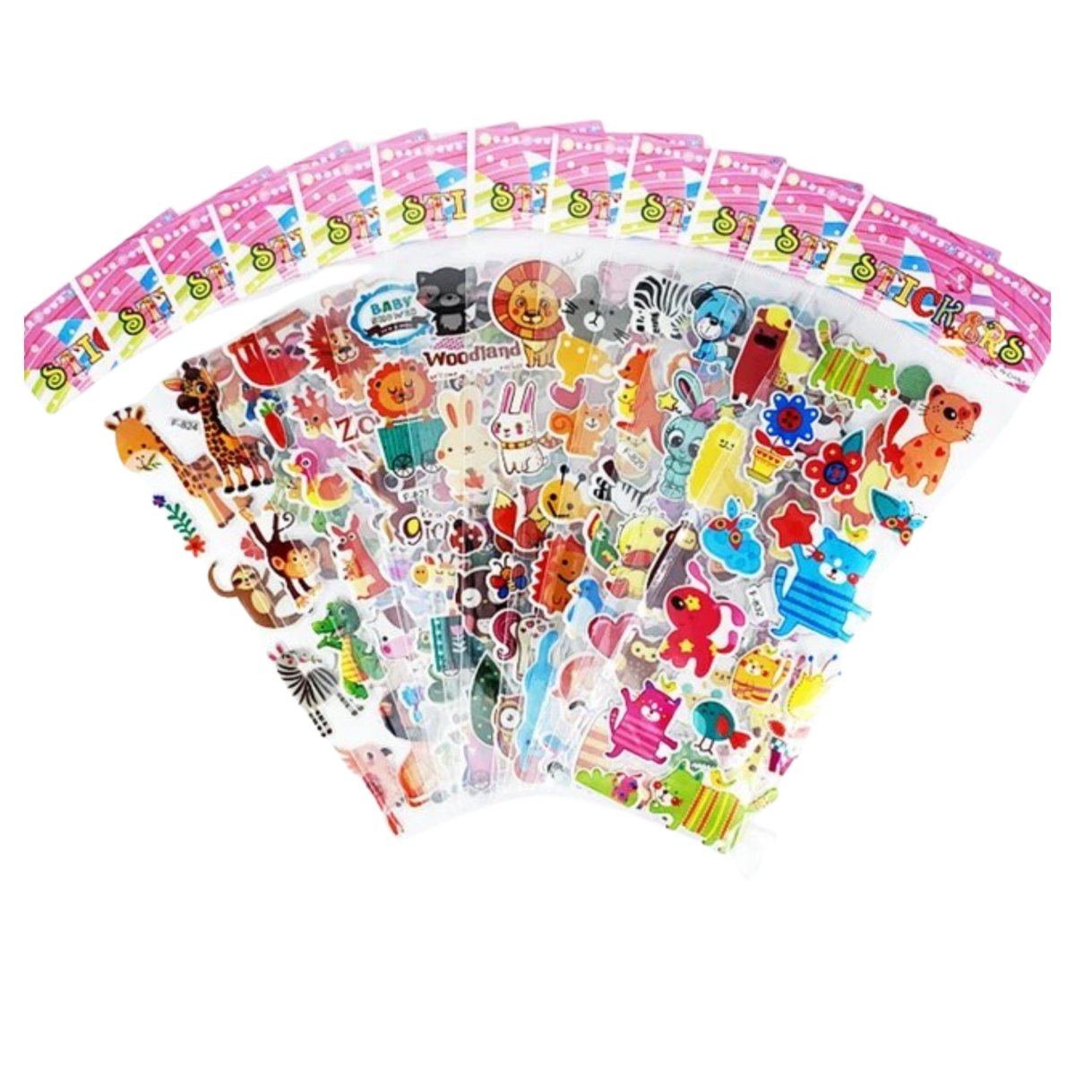 Animal Puffy Sticker Sheet - PoundToys