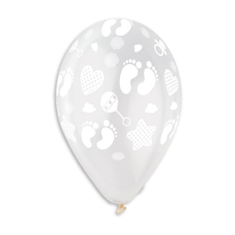 Baby Footprint Balloon (single) - Kids Party Craft