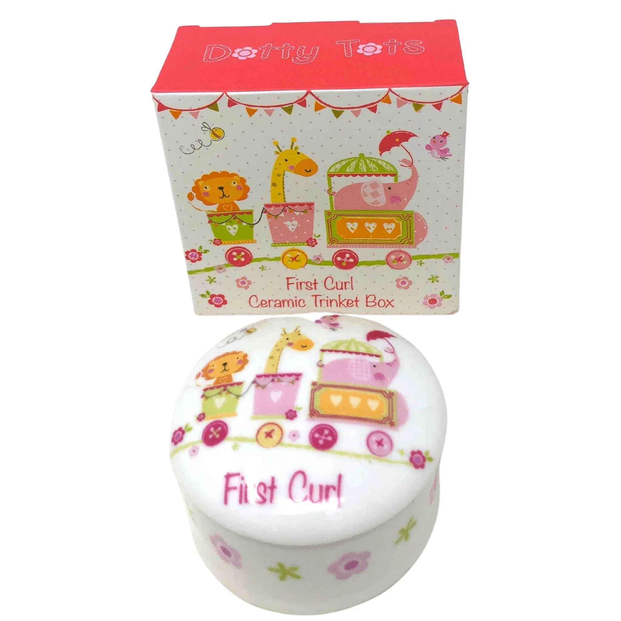 Baby Girl First Curl Ceramic Trinket Box - PoundToys