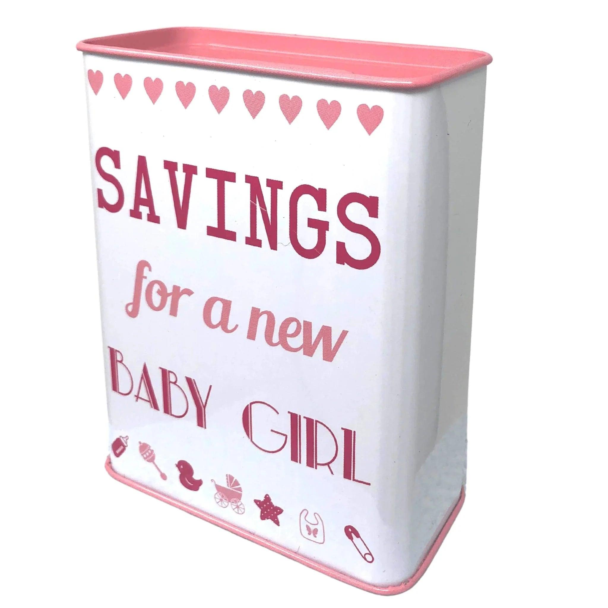 Baby Girl Money Saving Tin - PoundToys