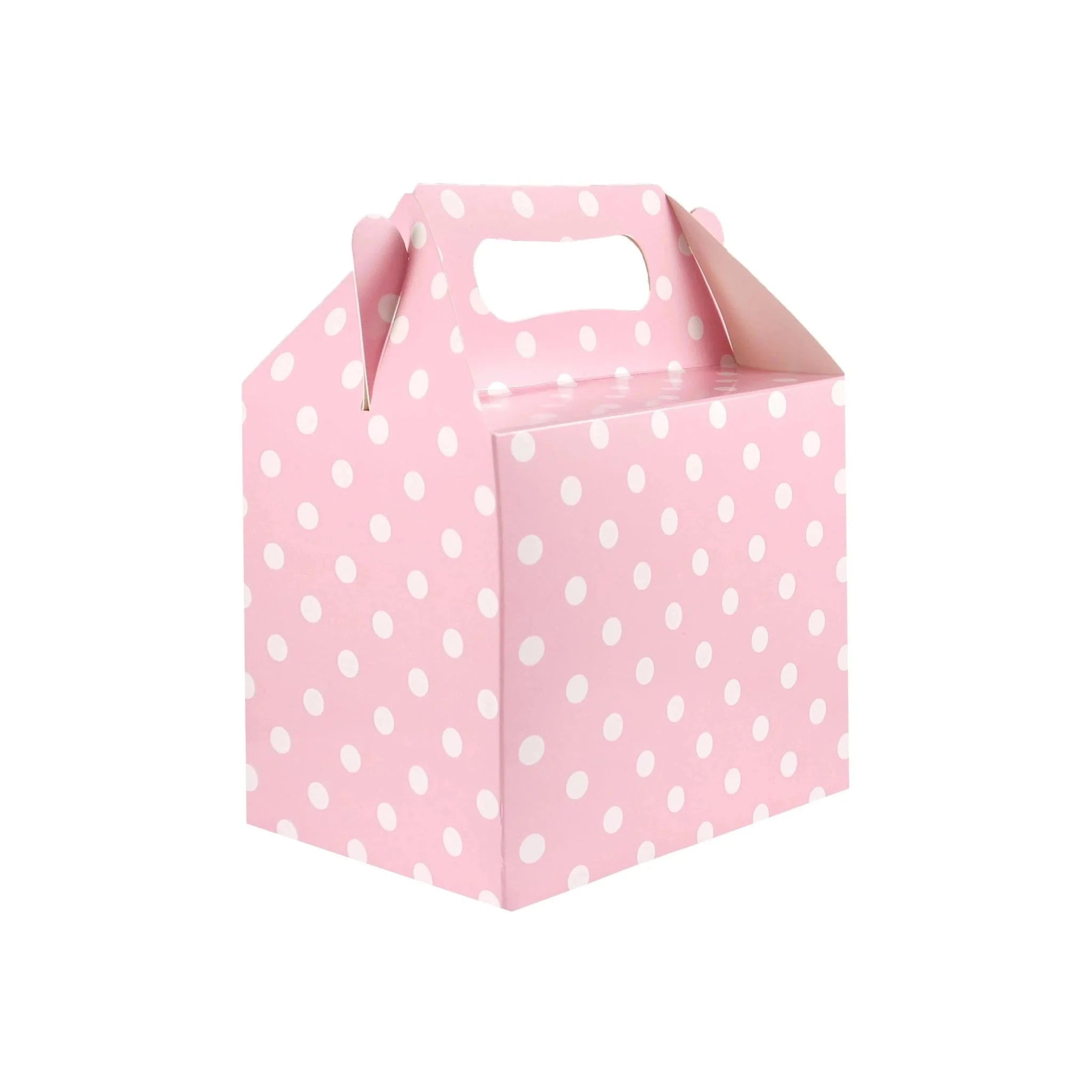 Baby Pink Polka Dot Party Food Boxes - PoundToys