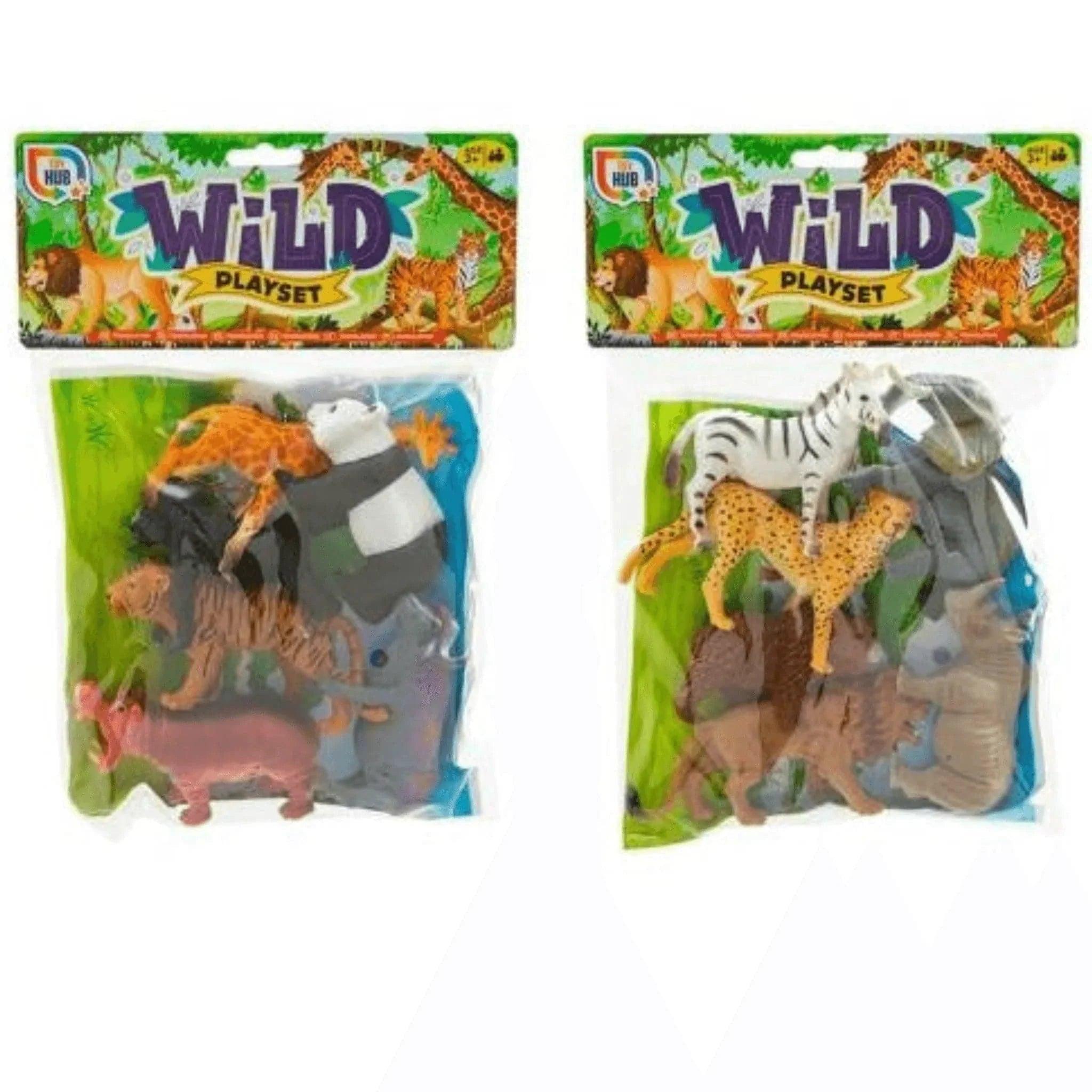 Bag Of 6" Wild Jungle Animals Play Set - PoundToys