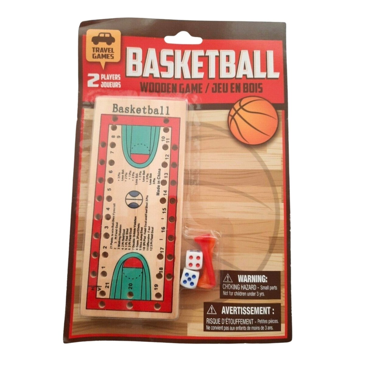 Basketball Wooden Travel Game - PoundToys