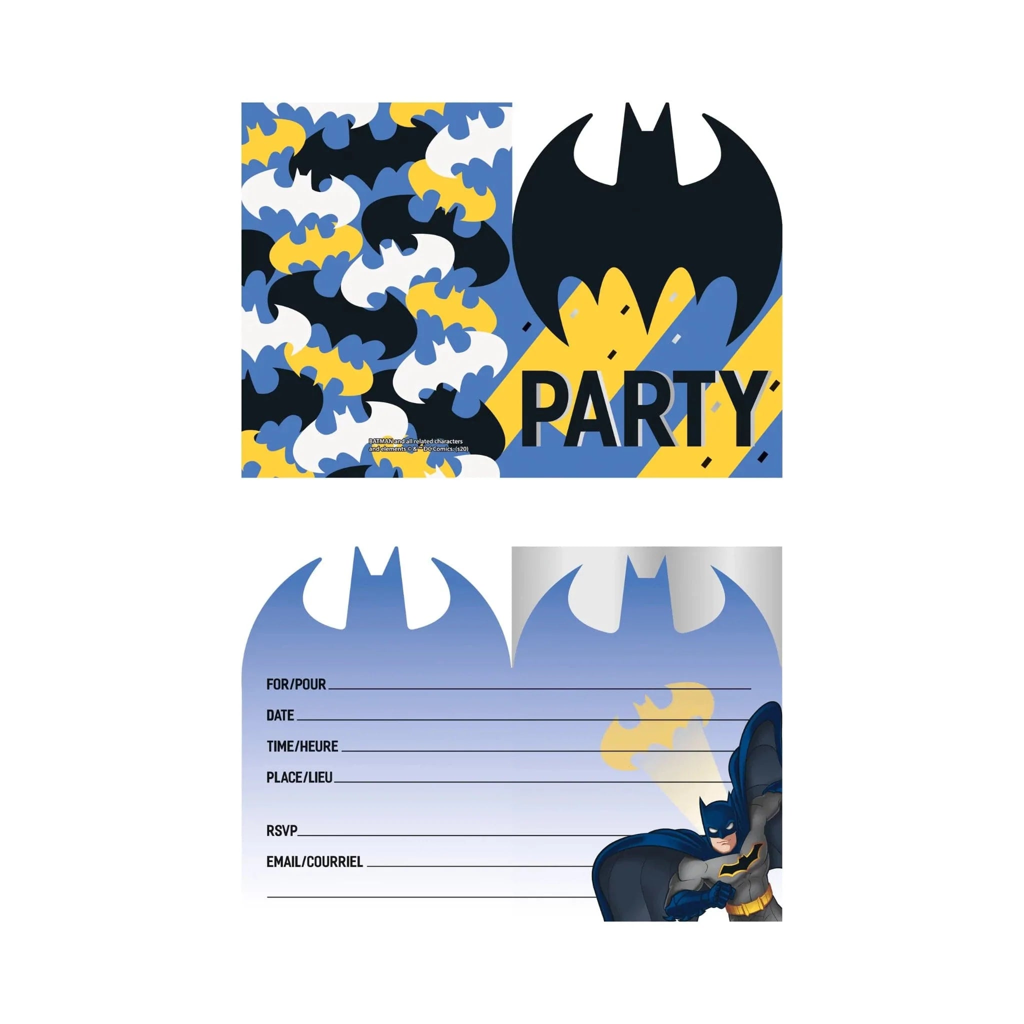 Batman Birthday Party Invitations 8pk - PoundToys