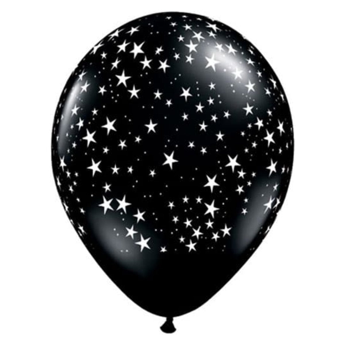 Black Balloon With Stars - 10 Pack - PoundToys