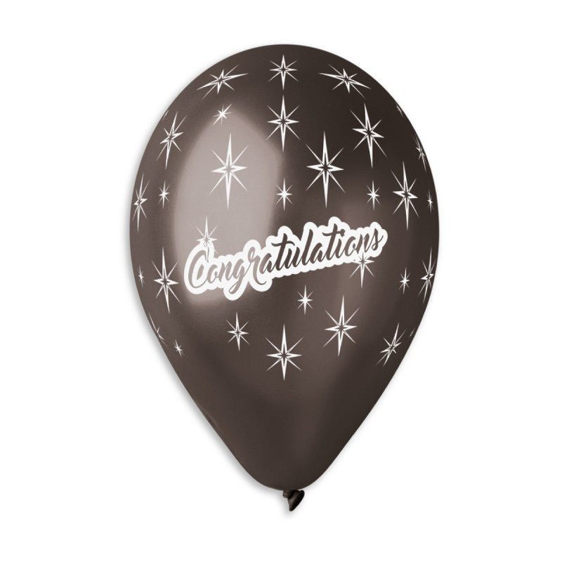 Black Congratulations Balloon - PoundToys