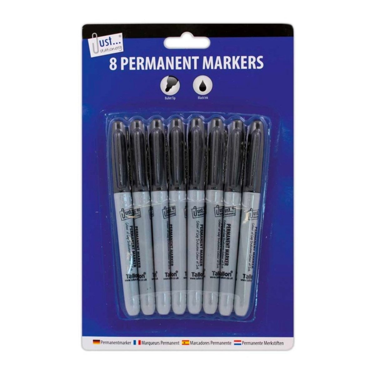 Black Permanent Markers Set 8pk - PoundToys