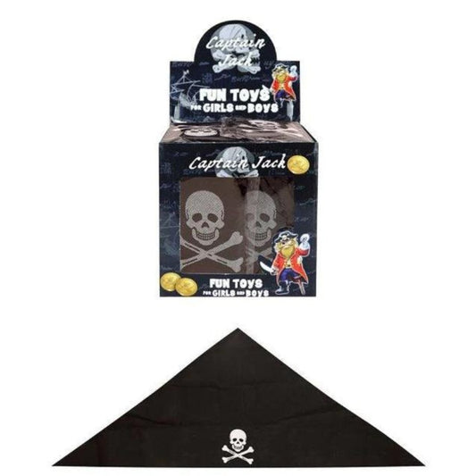 Black Pirate Skull and Crossbones Bandana - PoundToys