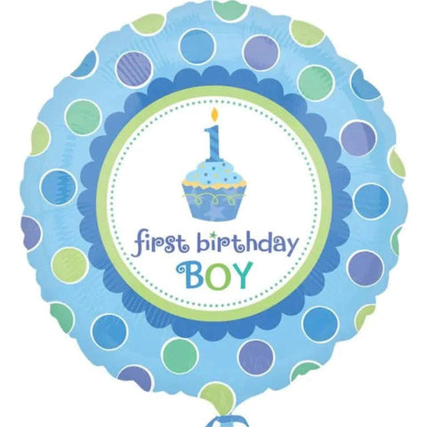 Boy's First Birthday 18" Foil Balloon - PoundToys